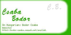 csaba bodor business card